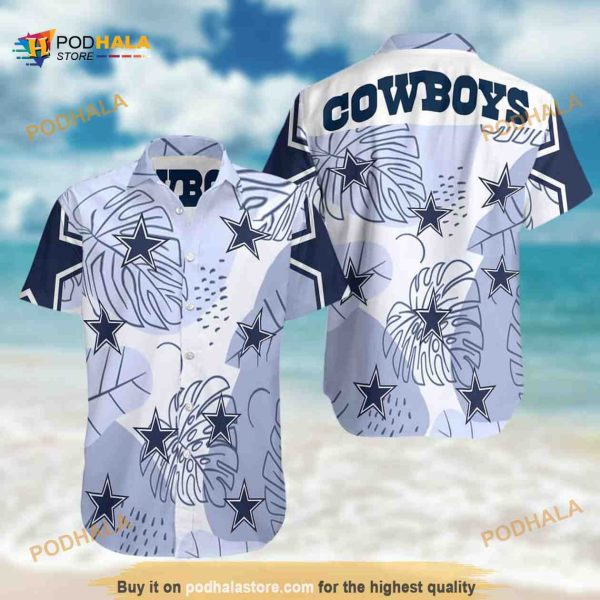 Dallas Cowboys Hawaiian Shirt, Beach Gift For Football Fans Aloha Shirt