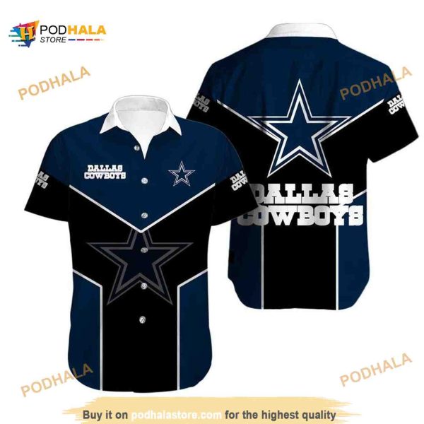 Dallas Cowboys Hawaiian Shirt, Birthday Gift For Football Fans Aloha Shirt