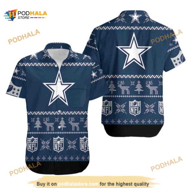 Dallas Cowboys Hawaiian Shirt, Christmas Gift For Beach Lovers Aloha Shirt