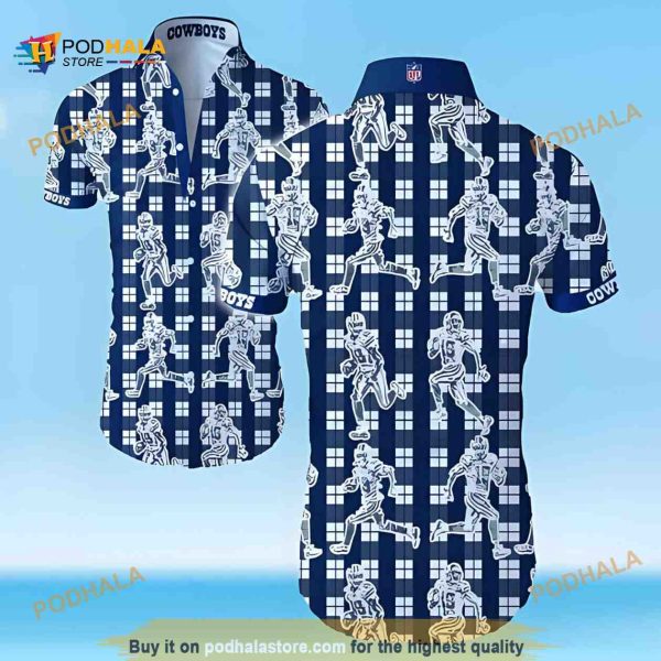 Dallas Cowboys Hawaiian Shirt, Summer Vacation Gift For Sport Fans Aloha Shirt