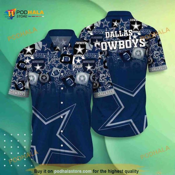 Dallas Cowboys NFL Hawaiian Shirt, Gift For Sports Enthusiast Aloha Shirt