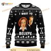 Dana Scully I Want To Believe Ugly Christmas Sweater