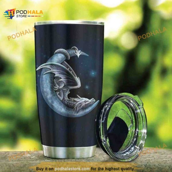 Dark Night Dragon Gift For Family Travel Coffee Tumbler All Over Print