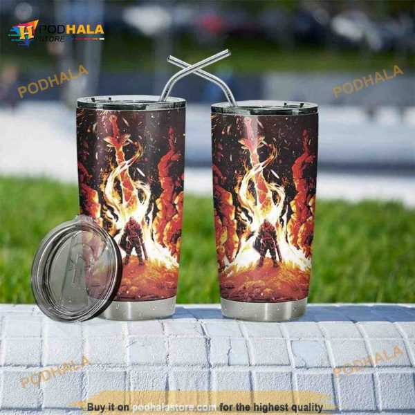 Dark Souls Chosen Undead Through The Bonfire Stainless Steel Cup Coffee Tumbler