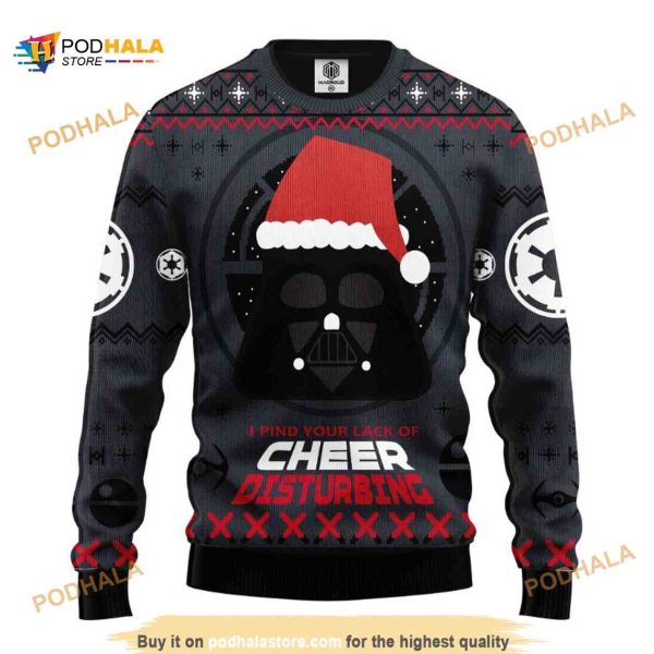 Darth Vader I Pind Your Lack Of Cheer Disturbing Ugly Christmas Sweater