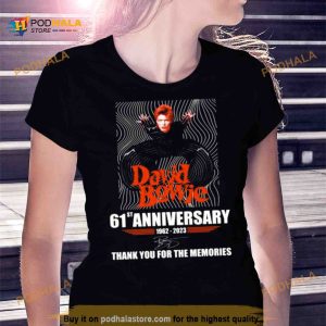 David Bowie 61st Anniversary 1962 2023 Thank You For The Memories Signature Shirt 2