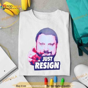 David Howell wearing just resign Shirt 2