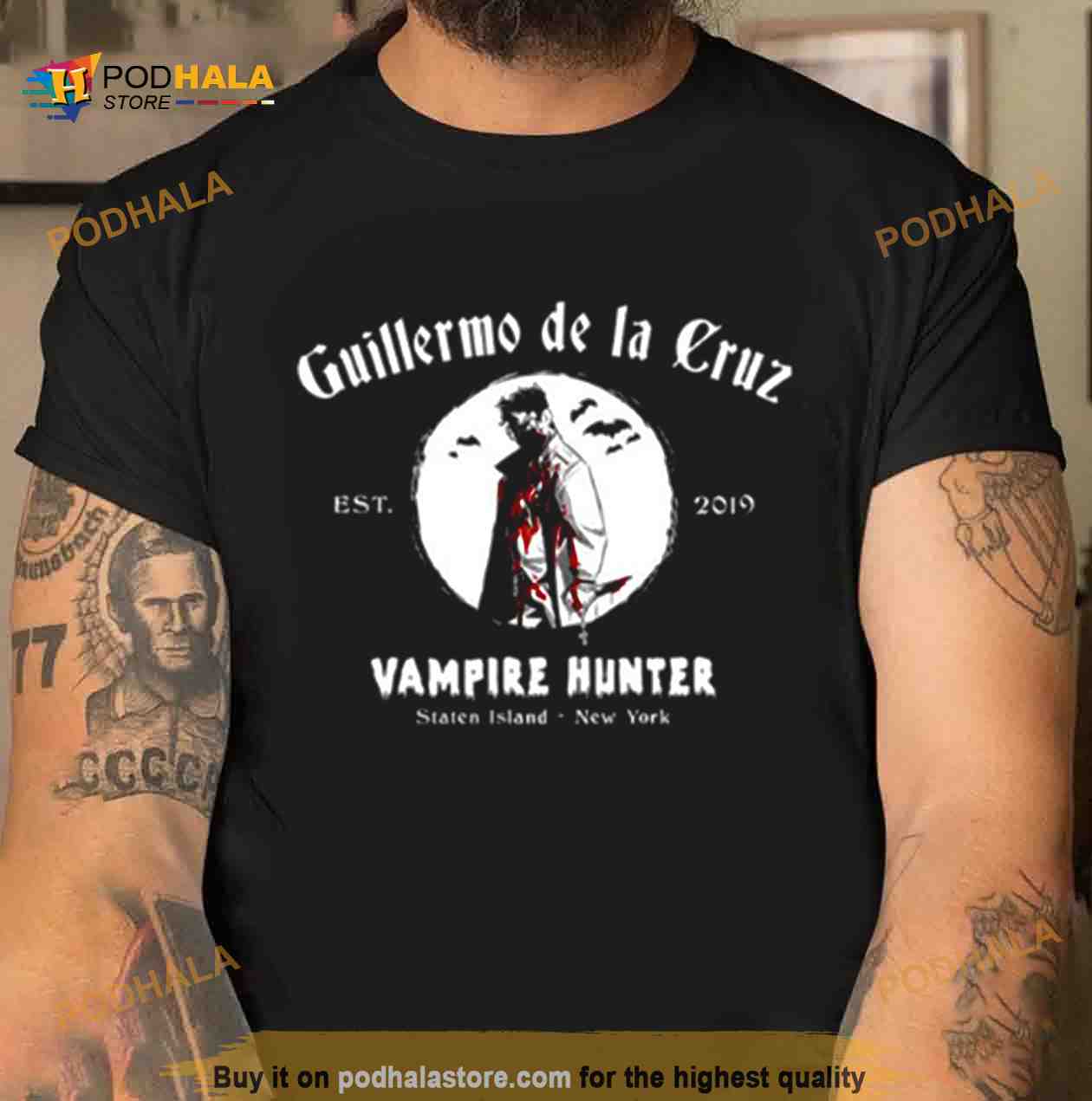 De La Cruz Crest Black Print Shirt De La Cruz Crest Black Print Shirt