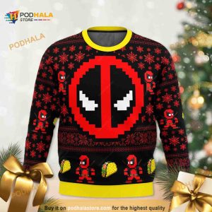 Deadpool Cute Chibi Ugly Christmas Xmas Sweater