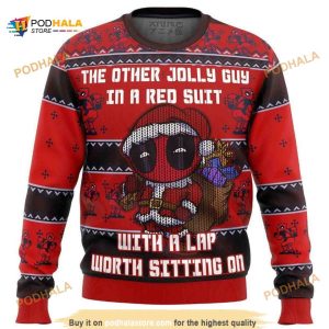 Deadpool Jolly Red Guy Funny Ugly Sweater 3D Xmas