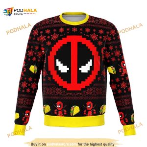 Deadpool Xmas Funny Ugly Sweater 3D