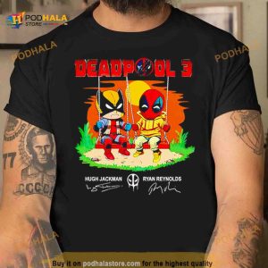 Deadpool and Wolverine Deadpool 3 signatures Shirt 2