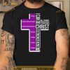 Deep Purple Cross I Can Do Christ Who Strengthens Me All Things Through Shirt