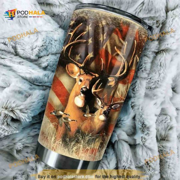 Deer Hunting Stainless Steel Cup Coffee Tumbler
