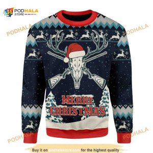 Deer Hunting Ugly Christmas Sweater 3D All Over Print