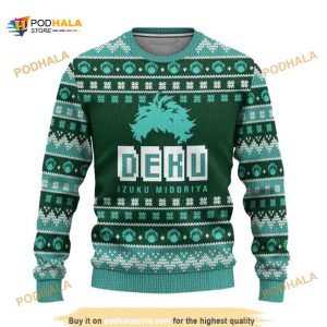 Deku Midoriya My Hero Academia Anime Gift Fan Ugly Xmas Wool Sweater