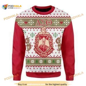 Delta Sigma Theta Xmas Funny Ugly Sweater 3D