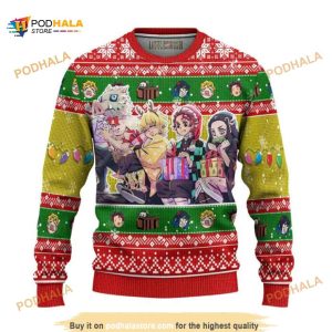 Demon Slayer Anime 3D Christmas Funny Ugly Sweater