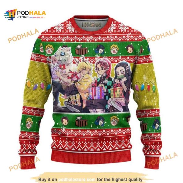 Demon Slayer Anime 3D Christmas Funny Ugly Sweater