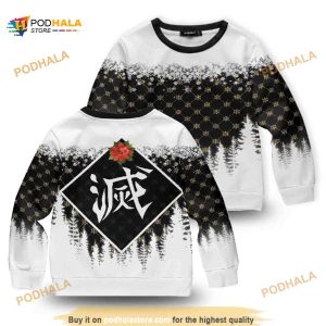 Demon Slayer Corps Kids Unisex Wool 3D Xmas Funny Ugly Sweater