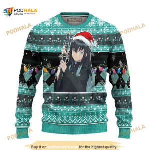 Demon Slayer Muichiro Tokito Anime Funny Ugly Sweater Xmas Gift 3D