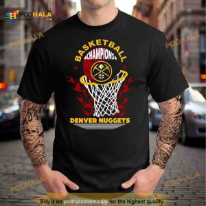 Denver Nuggets Basketball Champions Fire Logo 2023 Shirt 2