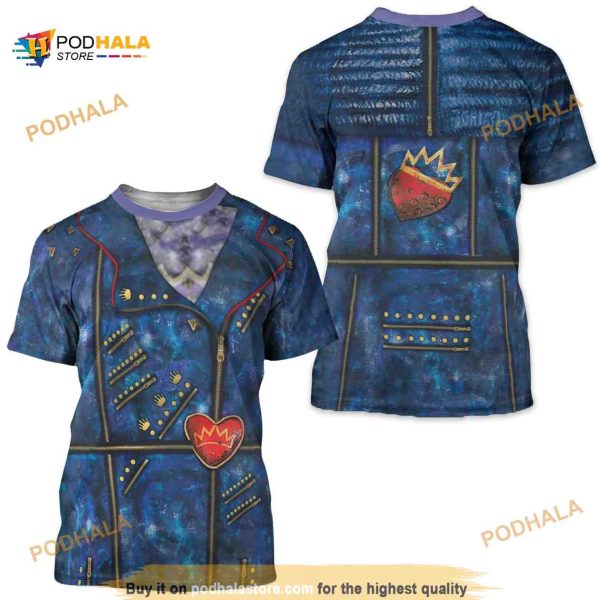Descendants 2 Costume, Evie 3D Shirt, Descendants Cosplay