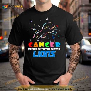 Detroit Lions NFL Cancer Mess With The Wrong Shirt 2
