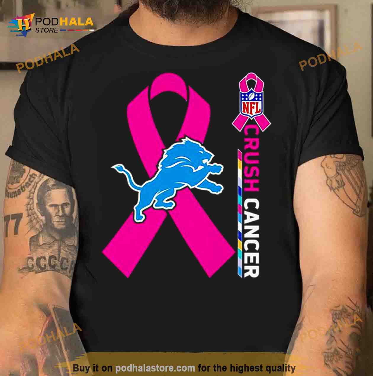 detroit Lions NFL Crush Cancer shirt