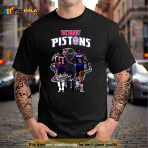 Detroit Pistons 66th Anniversary Thomas And Dumars signatures Shirt