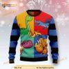 Dinosaur Color Funny Ugly Sweater 3D Xmas
