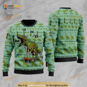 Dinosaurs Roar 3D Christmas Funny Ugly Sweater, Xmas Gifts