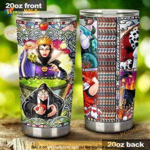 Disney Villains Gift For Family Travel Coffee Tumbler All Over Print