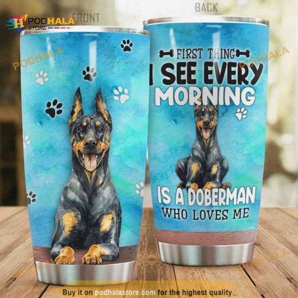 Doberman Stainless Steel Cup Coffee Tumbler