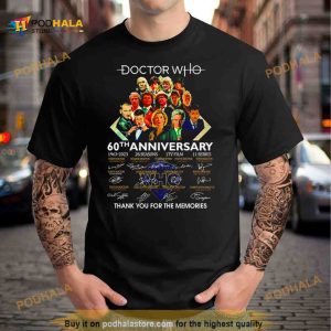 Doctor Who 60th anniversary thank you for the memories signatures Shirt