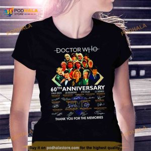 Doctor Who 60th anniversary thank you for the memories signatures Shirt 2