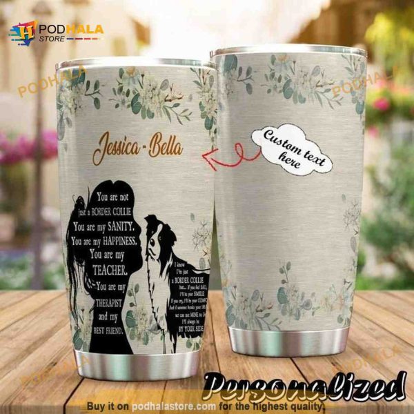 Dog Border Collie My Friend Personalized Coffee Tumbler