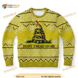 Don’t Tread On Me Ugly Christmas Wool Sweater, Xmas Gifts