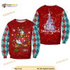Donald Duck Pattern Xmas Red Blue 2023 Christmas Disney Ugly Christmas All Over Printed Sweater