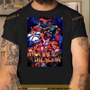 Double Dragon Retro Cover Artwork Vector Shirt