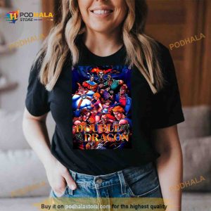 Double Dragon Retro Cover Artwork Vector Shirt 2