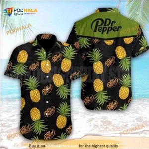 Dr Pepper Beer Funny Hawaiian Shirt, Pineapple Summer Beach Gift