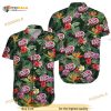 Dr Pepper Funny Hawaiian Shirt, Paradise Hibiscus Flowers And Green Leaves Shirt