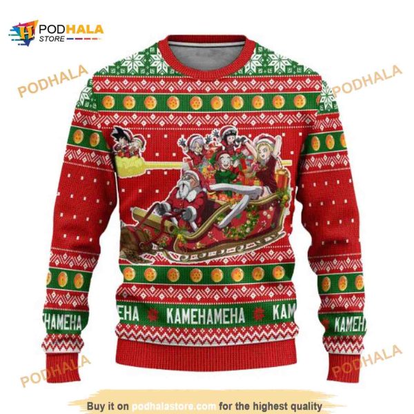 Dragon Ball Characters Anime Xmas Wool Ugly Sweater, Xmas Gifts