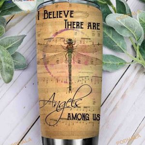 Dragonfly Angels Among Us Stainless Steel Cup Coffee Tumbler