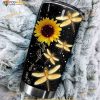 Dragonfly Sunflower You Never Walk Alone Coffee Tumbler