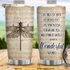Dragonfly What A Wonderful World Stainless Steel Cup Coffee Tumbler