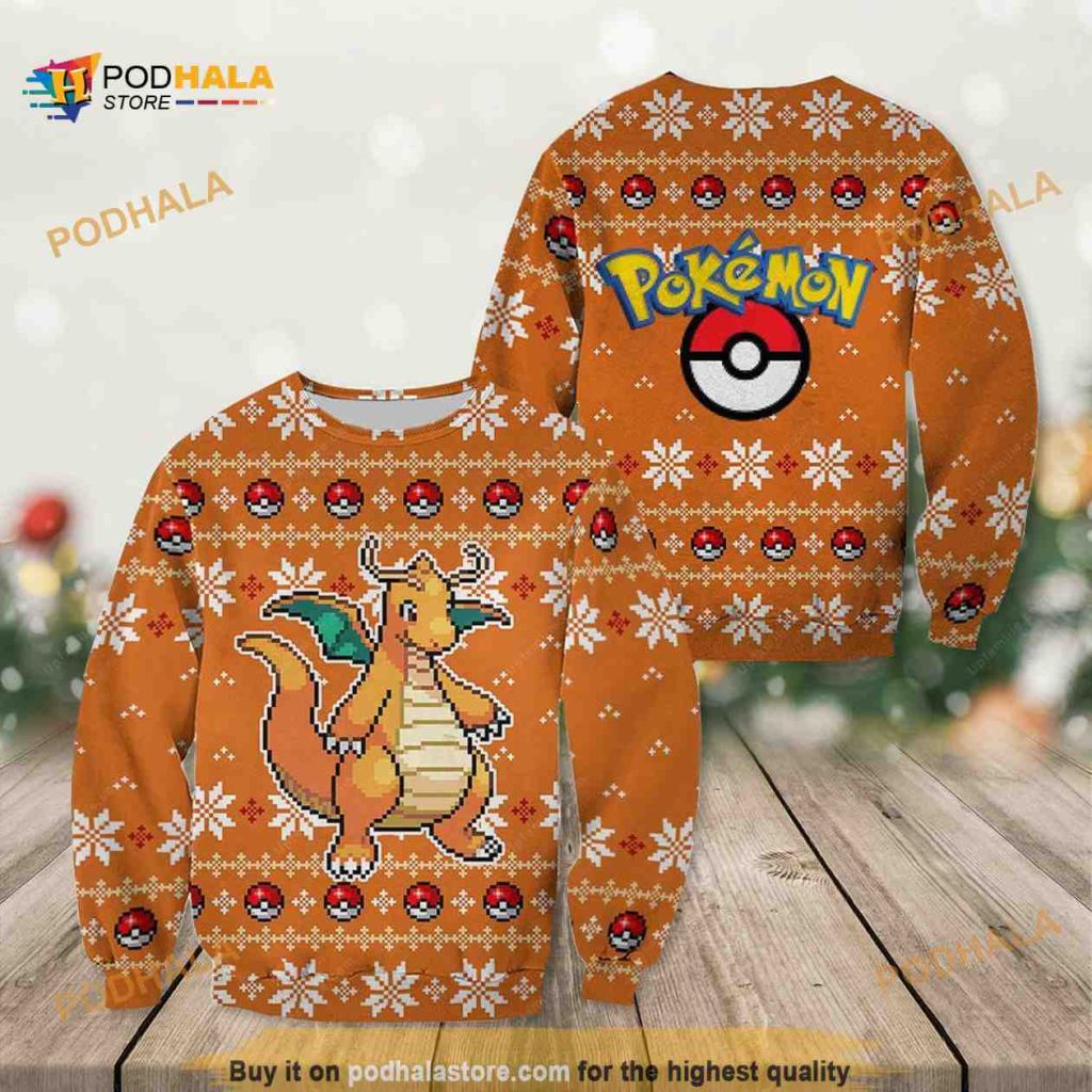 Dragonite Pokemon Christmas Best Ugly Christmas Sweaters