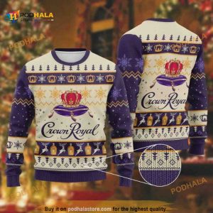 Drink Lover Classic Crown Royal Ugly Xmas Wool Sweater