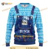 Drink Lover Merry Xmas Busch Beer Ugly Christmas Sweater